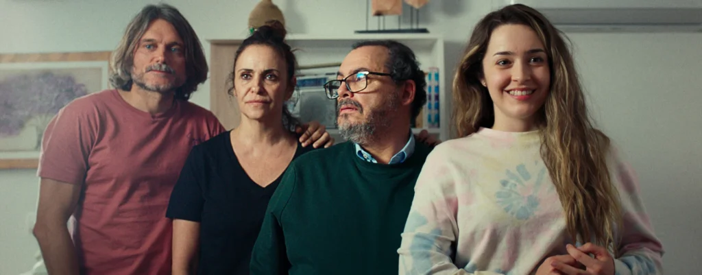 Cuatro protagonistas del cortometraje Inquilinos